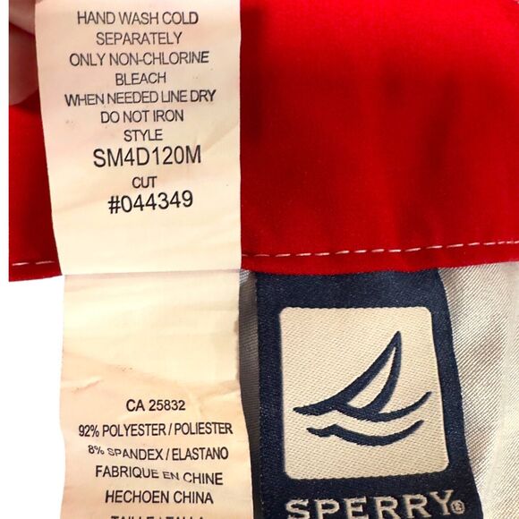Sperry Swim Trunk Size 36 Sailaway Striped Board Shorts Hook and Loop Unlined‎ - Picture 8 of 8
